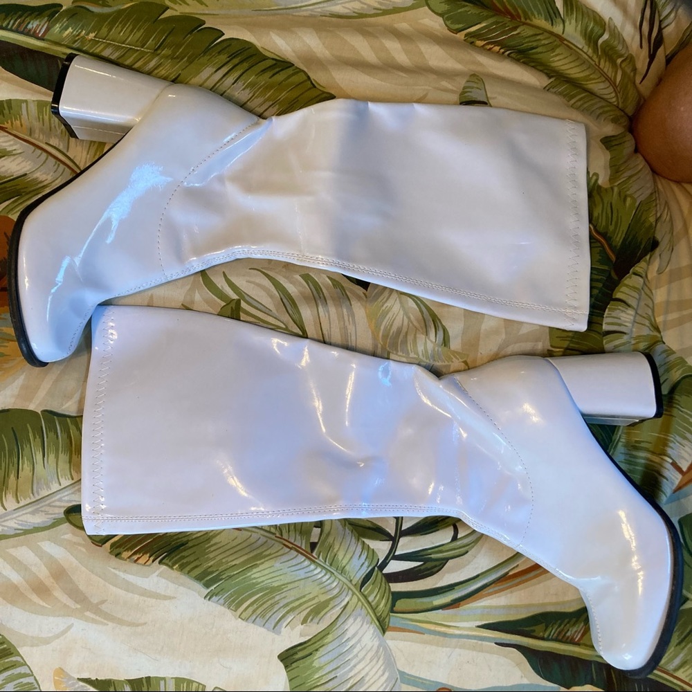 White ELIE GO GO BOOTS 7